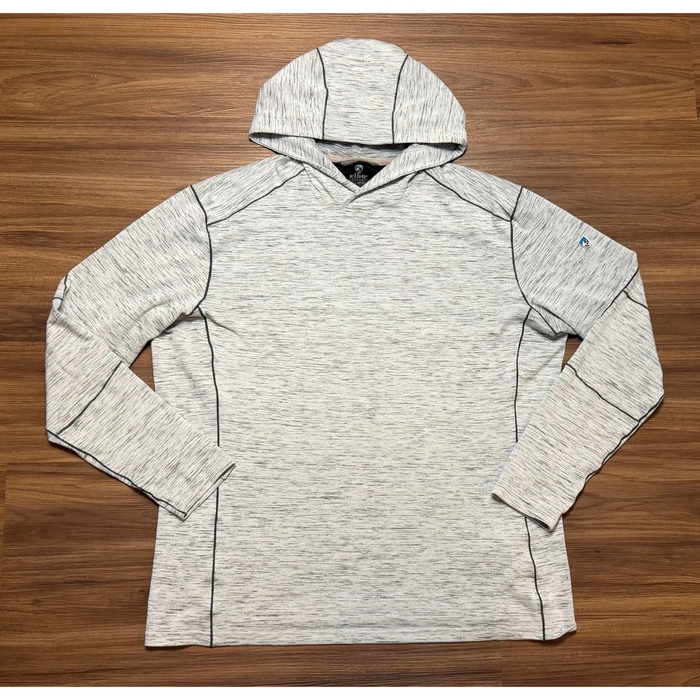 Kuhl Mens Alloy Hoodie Gray Space Dye Performance Sweatshirt (3125) Sz 2XL
